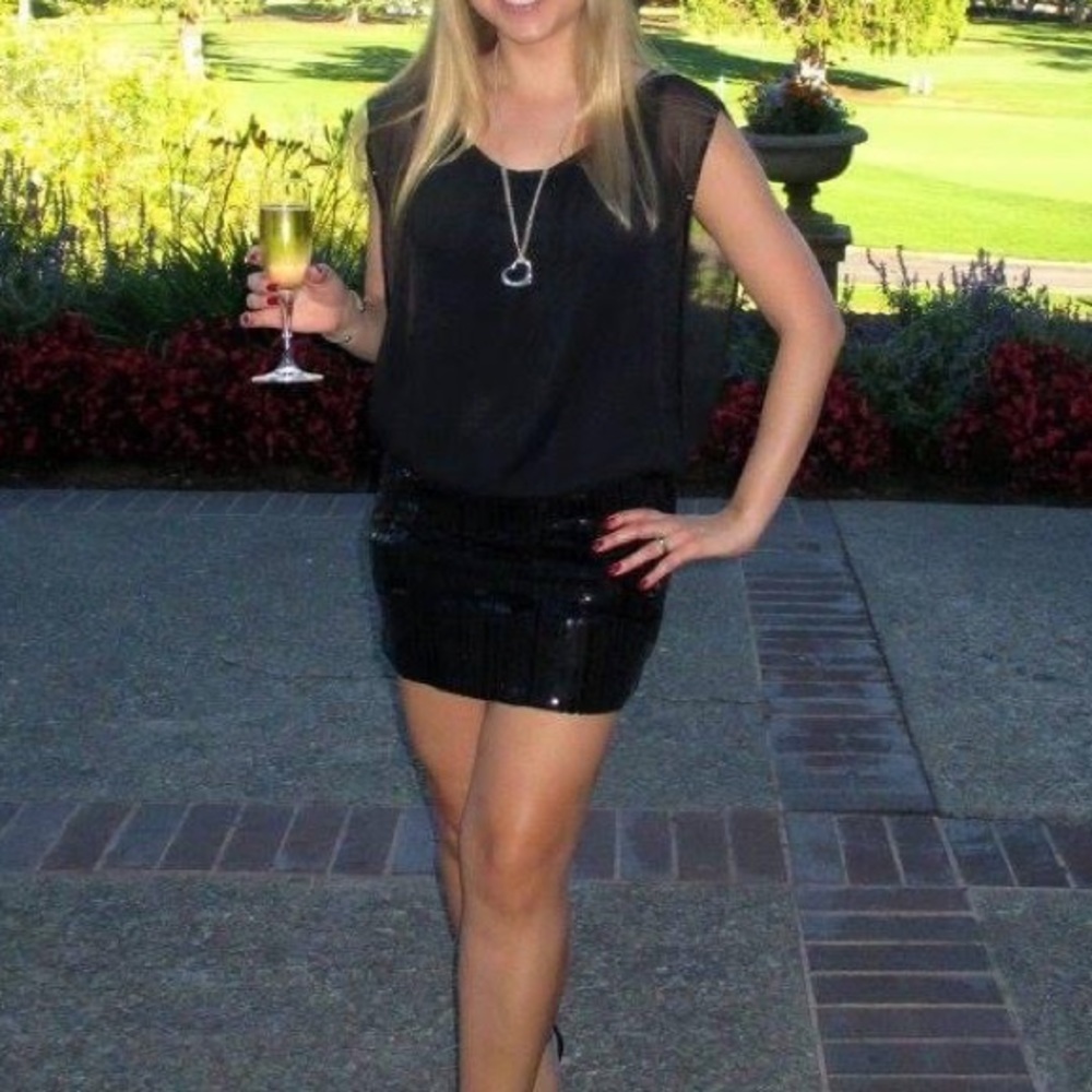Black bebe sexy sparkly mini dress